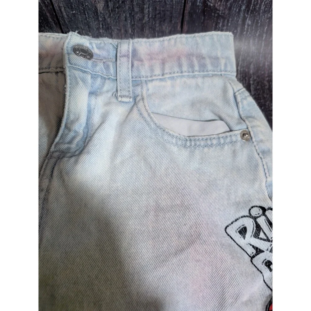 Justice x Ring Pop x Bazooka Girl's Denim Tie Dye Skirt - Size 7 - Shorts